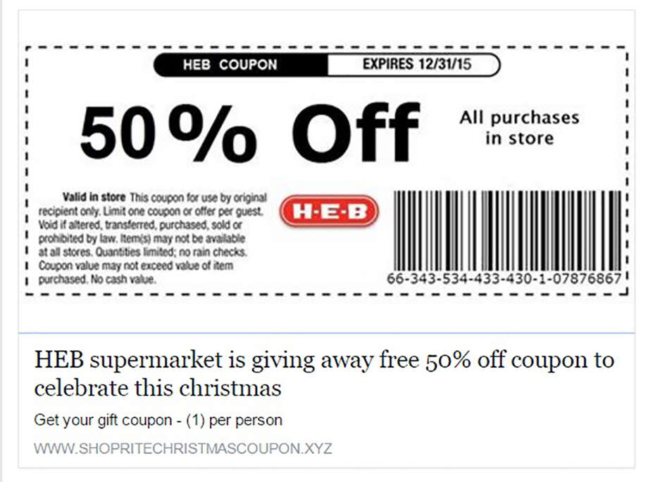 Fake HEB coupon spreading across Facebook San Antonio ExpressNews