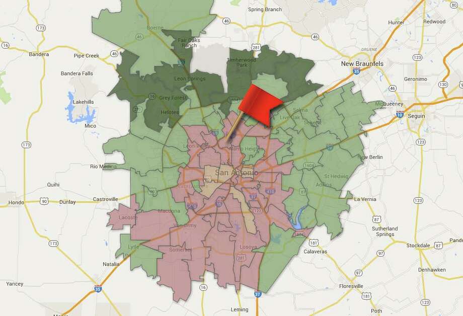 Map: Median household income in Bexar County by ZIP code - San Antonio ...