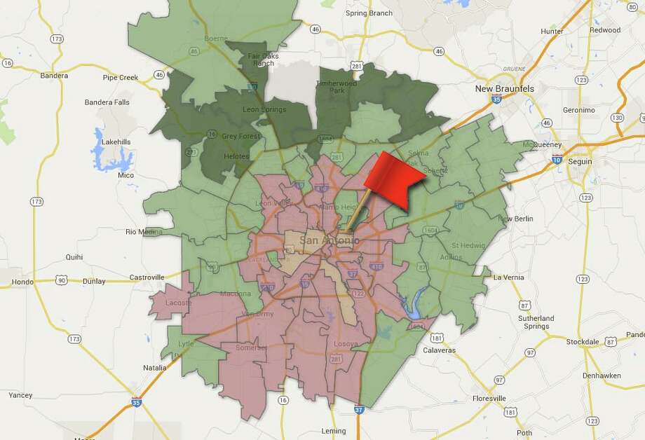 San Antonio Bexar County Zip Code Map
