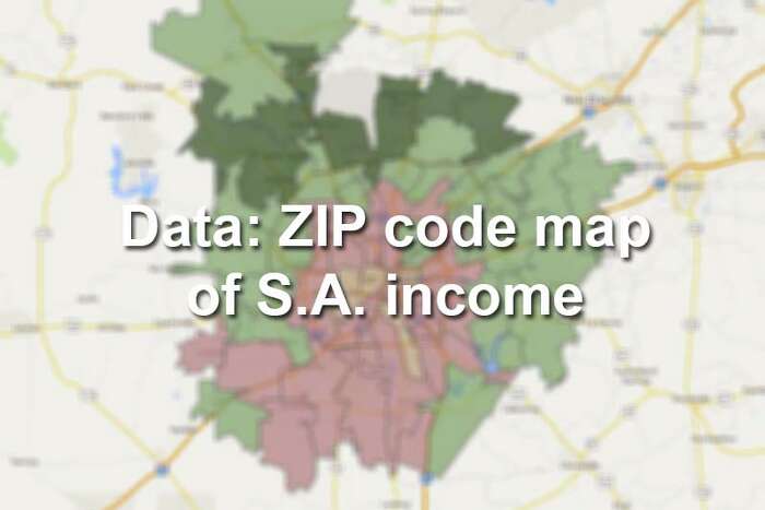 Map: Median Household Income In Bexar County By Zip Code