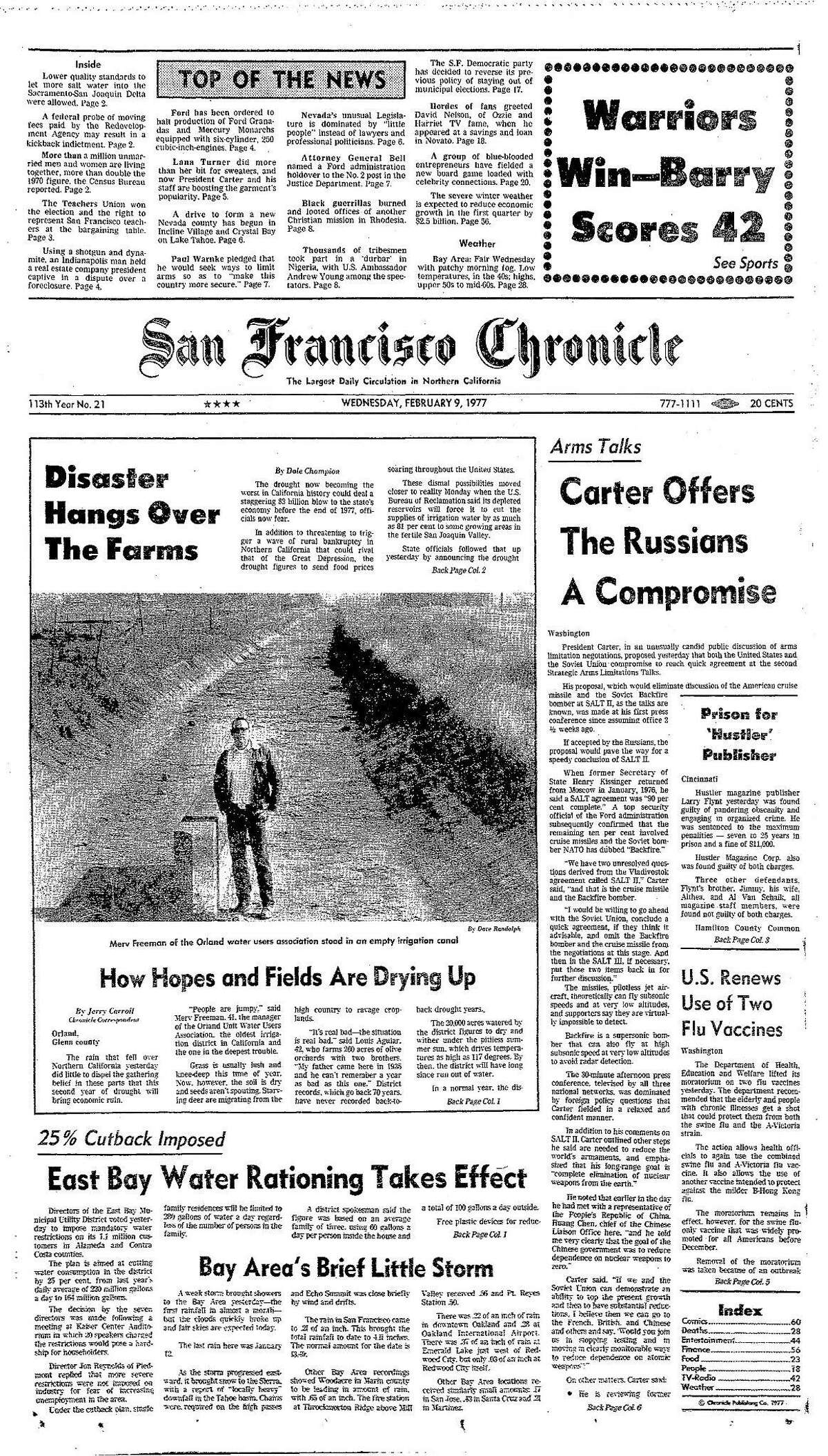 Chronicle Covers: When the last historic drought dried up hope