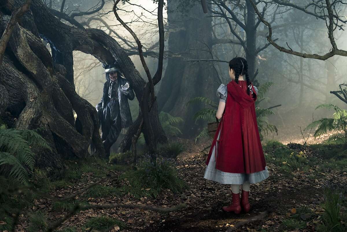 Johnny Depp as Wolf and Lilla Crawford as Little Red Riding Hood in "Into the Woods" (2014). Photo: Courtesy of Walt Disney Studios Motion Pictures