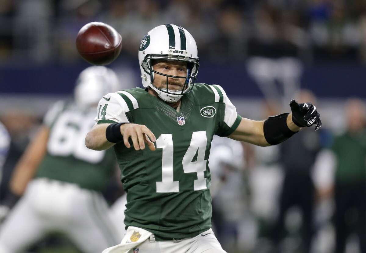 New York Jets Traded by the Texans, Ryan Fitzpatrick has been called "Fitzmagic" for leading the Jets to a winning season as their starter. He replaced Geno Smith when a teammate broke Smith's jaw in a locker room brawl. Fitzpatrick has been steady and gutty all year.