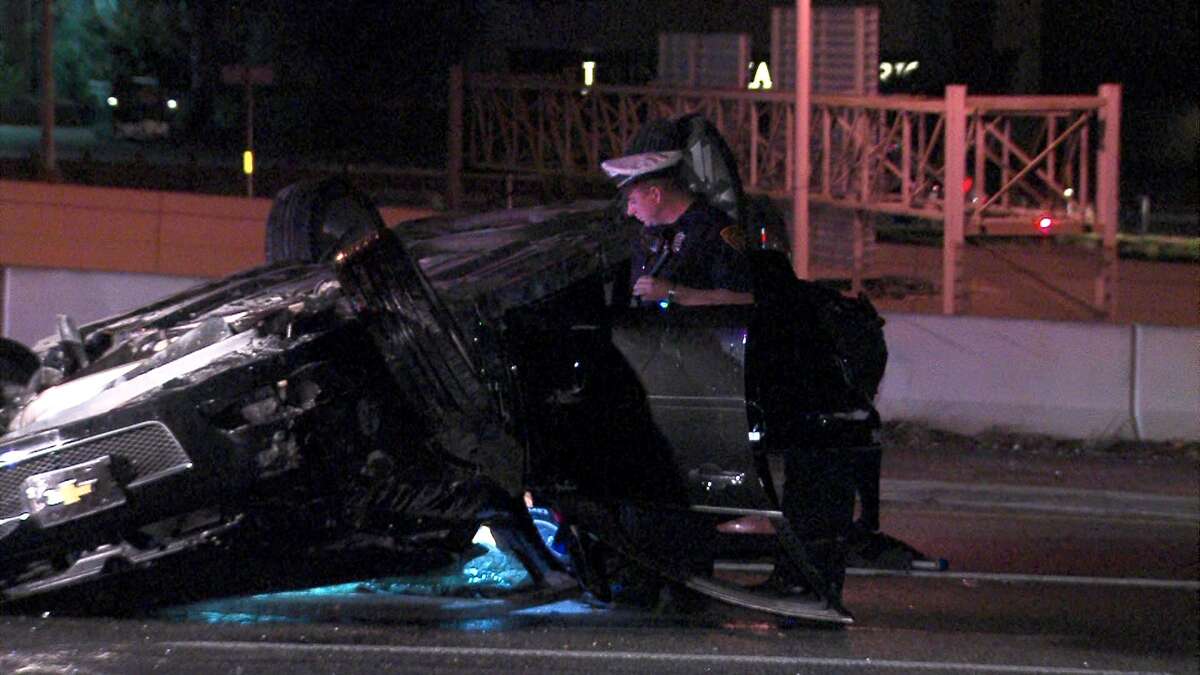 Man Hospitalized After Rollover Crash On San Antonio's Northwest Side