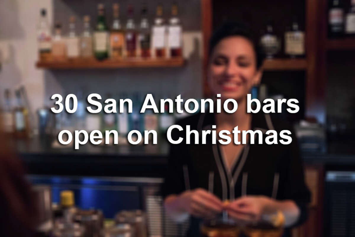 Scroll through the slideshow for 30 San Antonio bars where you can imbibe on Christmas.