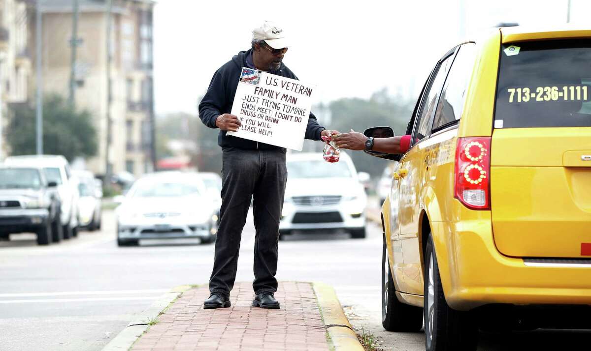Richard Moten, who's been homeless on and off for years, hoped his message would resonate with drivers.