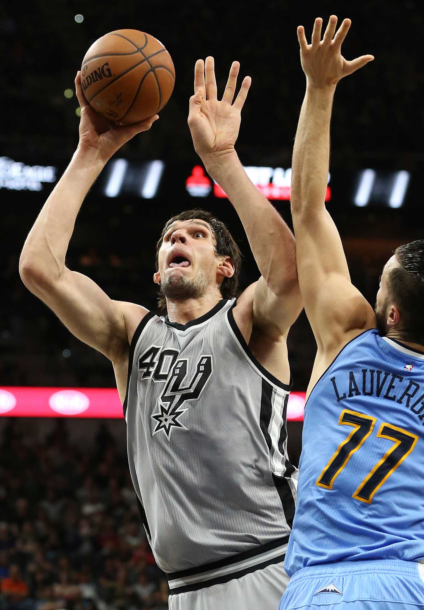 Boban Marjanovic. He ain't pretty but Huge Hands and a Huge Body.