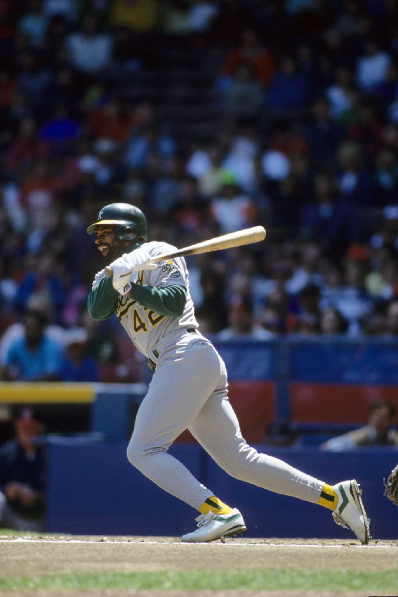 Majestic 1989 Oakland A's DAVE HENDERSON World Series Baseball