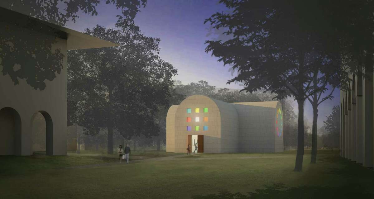 A rendering of the exterior of Ellsworth Kelly's "Austin," a chapel under construction on the University of Texas campus that will be managed by the Blanton Museum of Art.