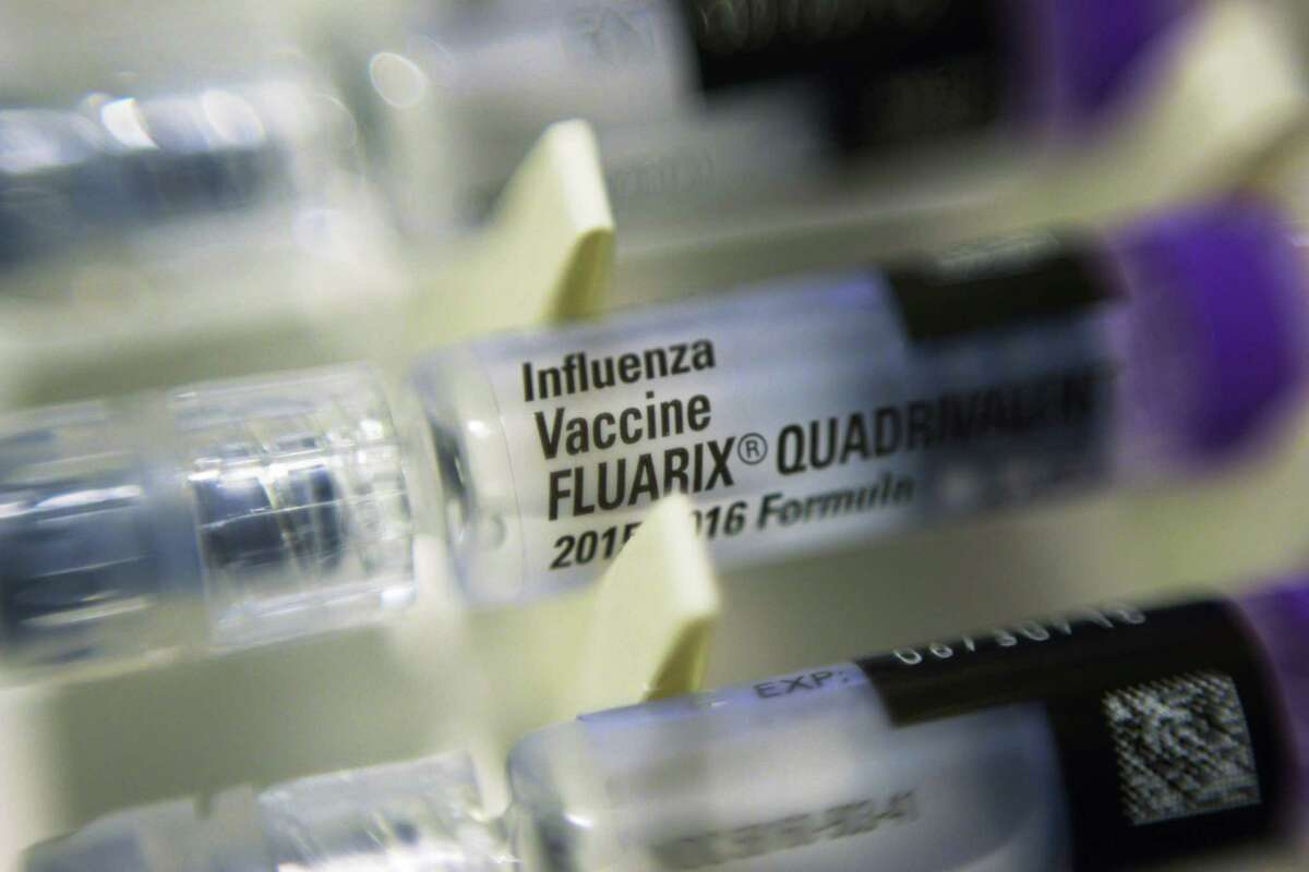 Single dosage syringes of the Fluarix quadrivalent influenza virus vaccine in New York.