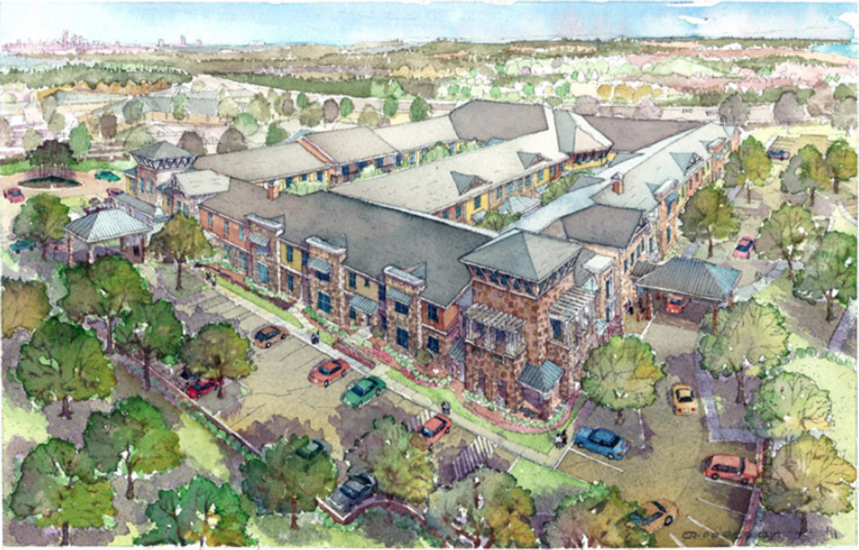 Luxury retirement apartments under construction near Dominion