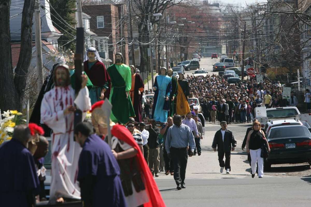 Good Friday procession fills Bridgeport streets