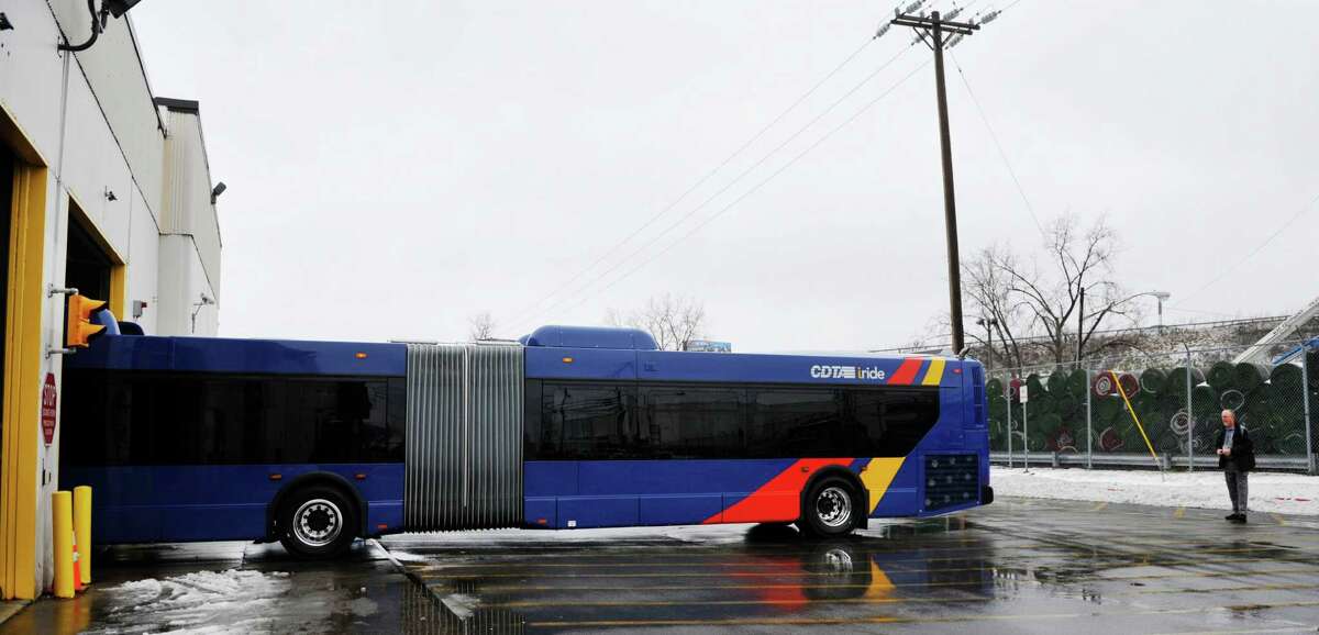CDTA shows off new articulated buses