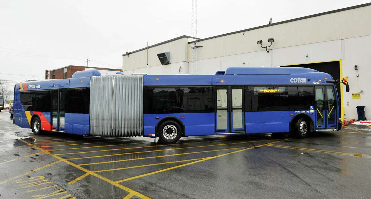 CDTA shows off new articulated buses