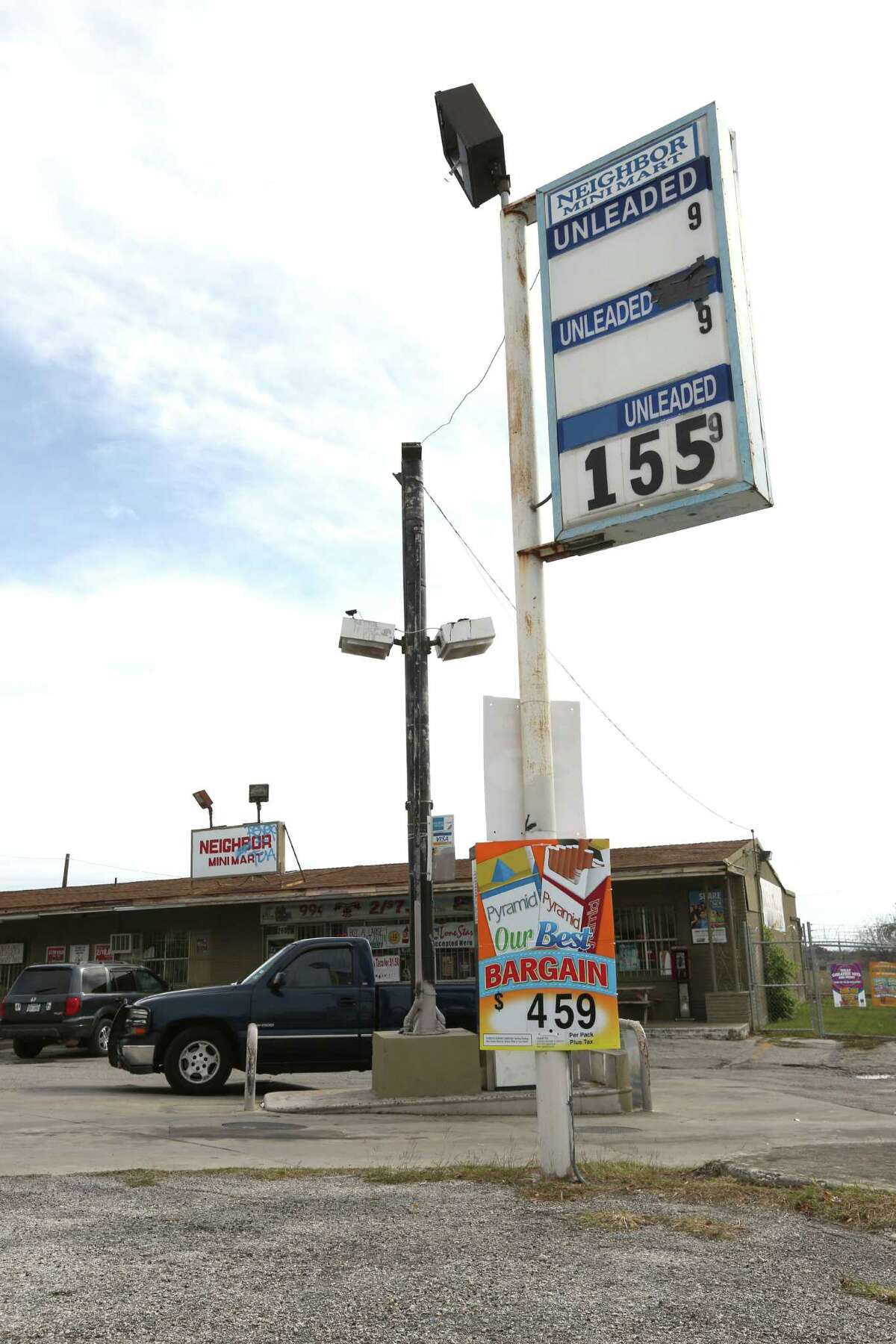Neighborhood Mini Mart on the West Side had San Antonio’s cheapest gas price on Wednesday: $1.55 a gallon.