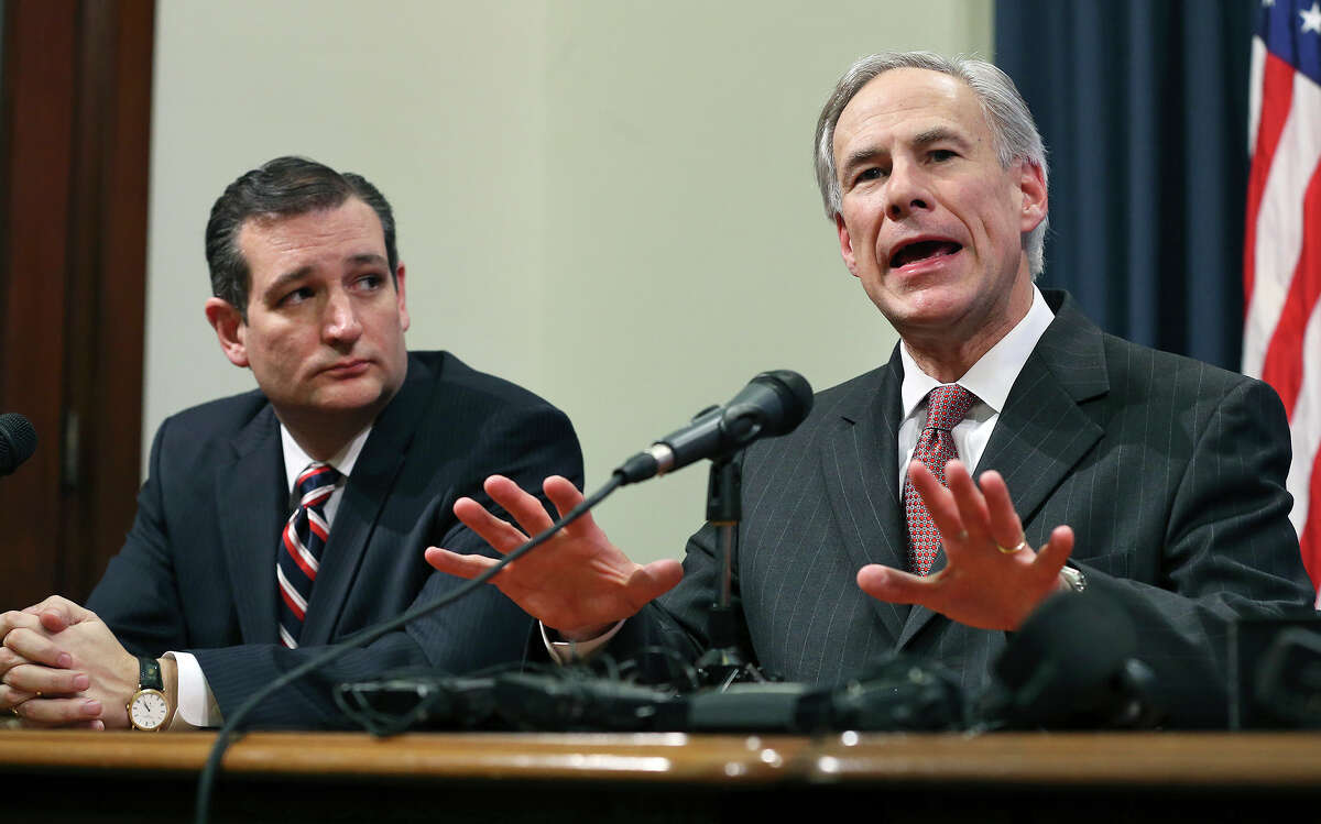 Governor Greg Abbott is joined by U.S. Senator Ted Cruz as well as Attorney General Ken Paxton and Lt. Governor Dan Patrick at the State Capitol for a statement about the United States District Court for the Southern District of Texas' decision on the lawsuit challenging President Obama's executive action on immigration on February 18, 2015