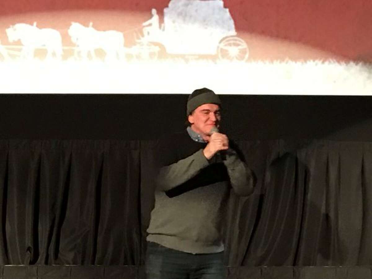 An unsuspecting audience watching "The Hateful Eight" at Austin's Alamo Drafthouse Ritz were surprised by a special feature – a chat with Quentin Tarantino after the film on Wednesday.