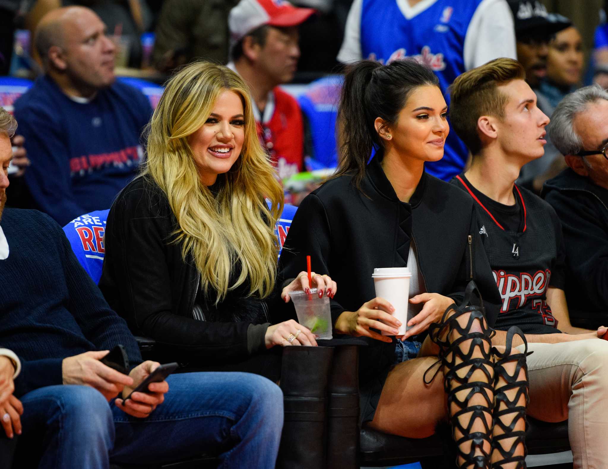 Kylie Jenner, Travis Scott Sit Courtside at Houston Rockets Game