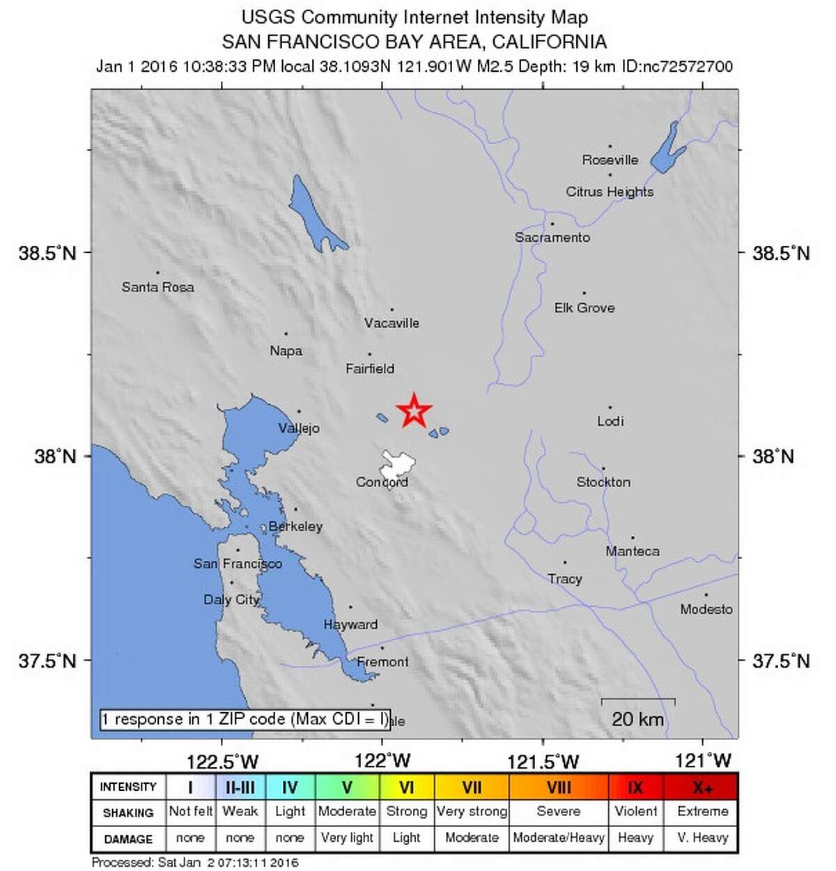 Magnitude-4.5 earthquake strikes off California coast