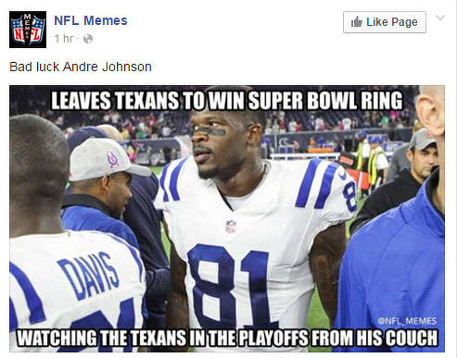 Week 17 NFL memes not kind to ex-Texans star Andre Johnson - Houston ...