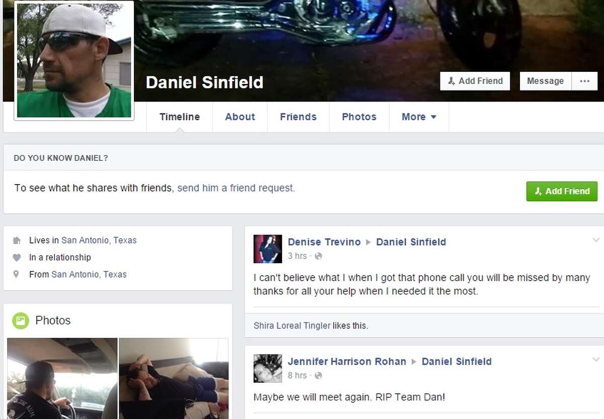 People posted sentimental messages on Sinfield's Facebook following his death.