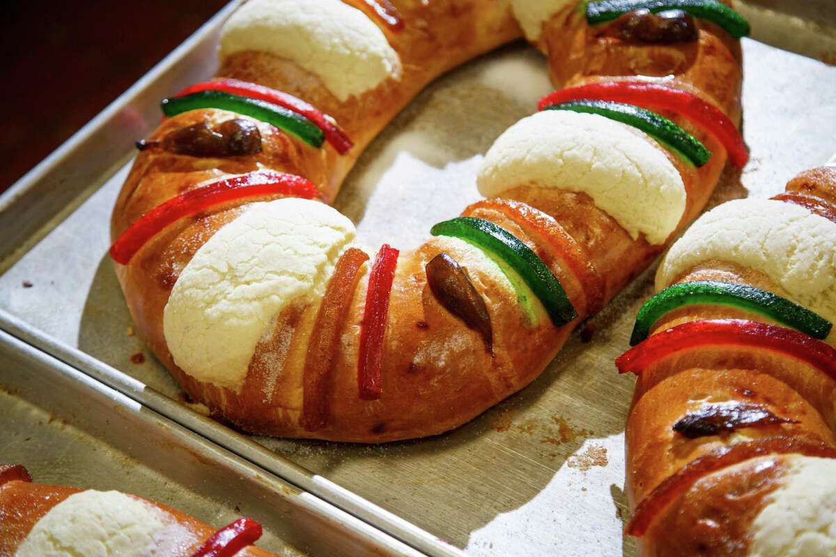 A table of Rosca de Reyes at Arandas Bakery on 9803 Gulf Freeway, Thursday, Dec. 26, 2013, in Houston.