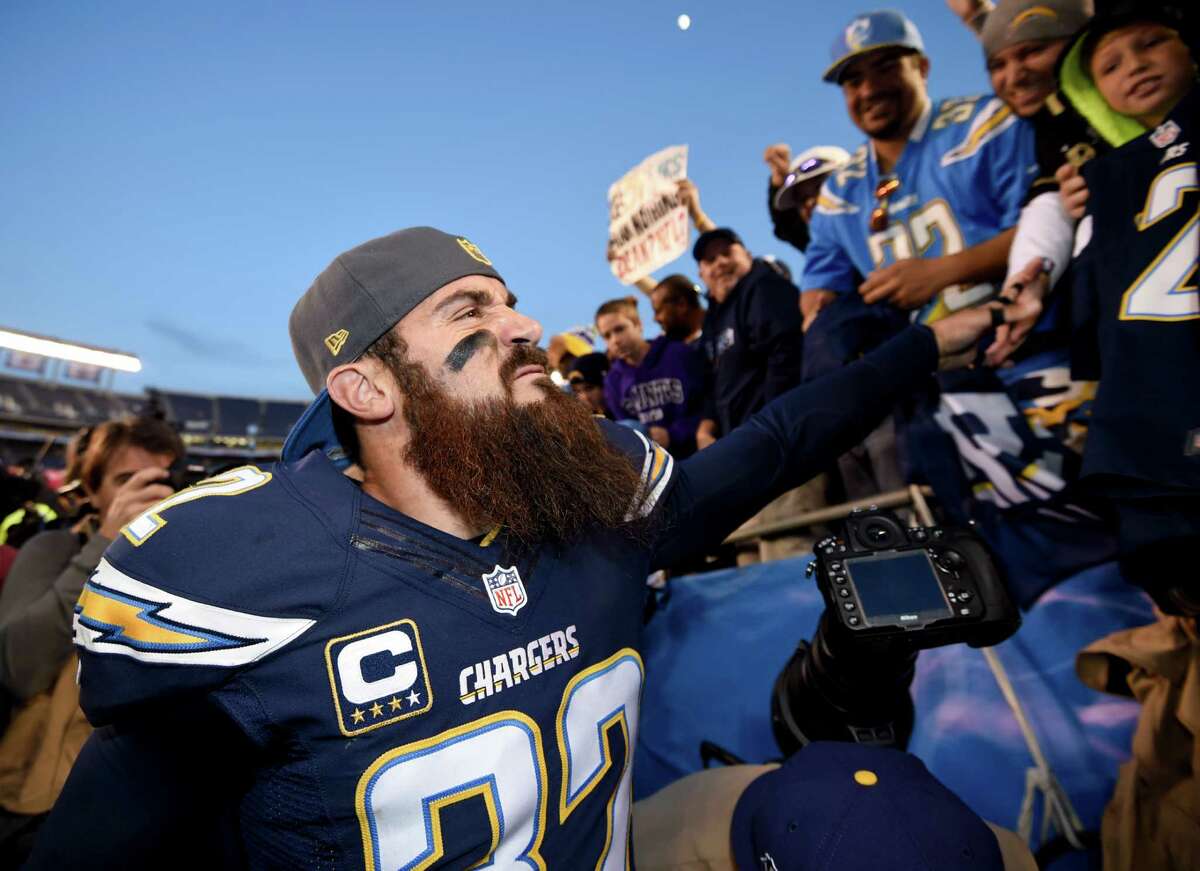 Fined for watching his daughter's halftime performance The San Diego Chargers fined safety Eric Weddle $10,000 because he stayed on the field at halftime of a home game to watch his daughter in a dance performance. The five-time All Pro didn't miss much at halftime since the Chargers led the Dolphins 23-0 and an unnamed Chargers player said the halftime instruction from coaches amounted to: Keep it up.