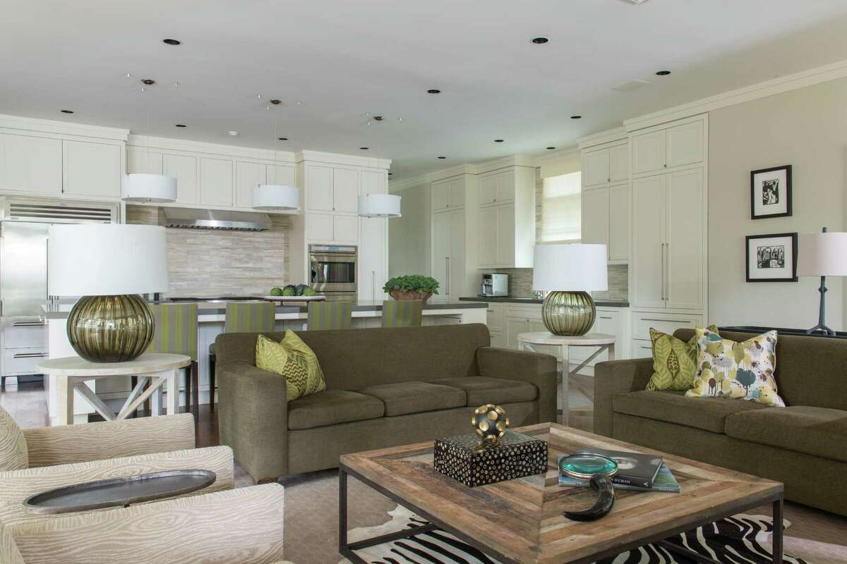 The kitchen is open to the living room, making the back half of the house one bright, open space.