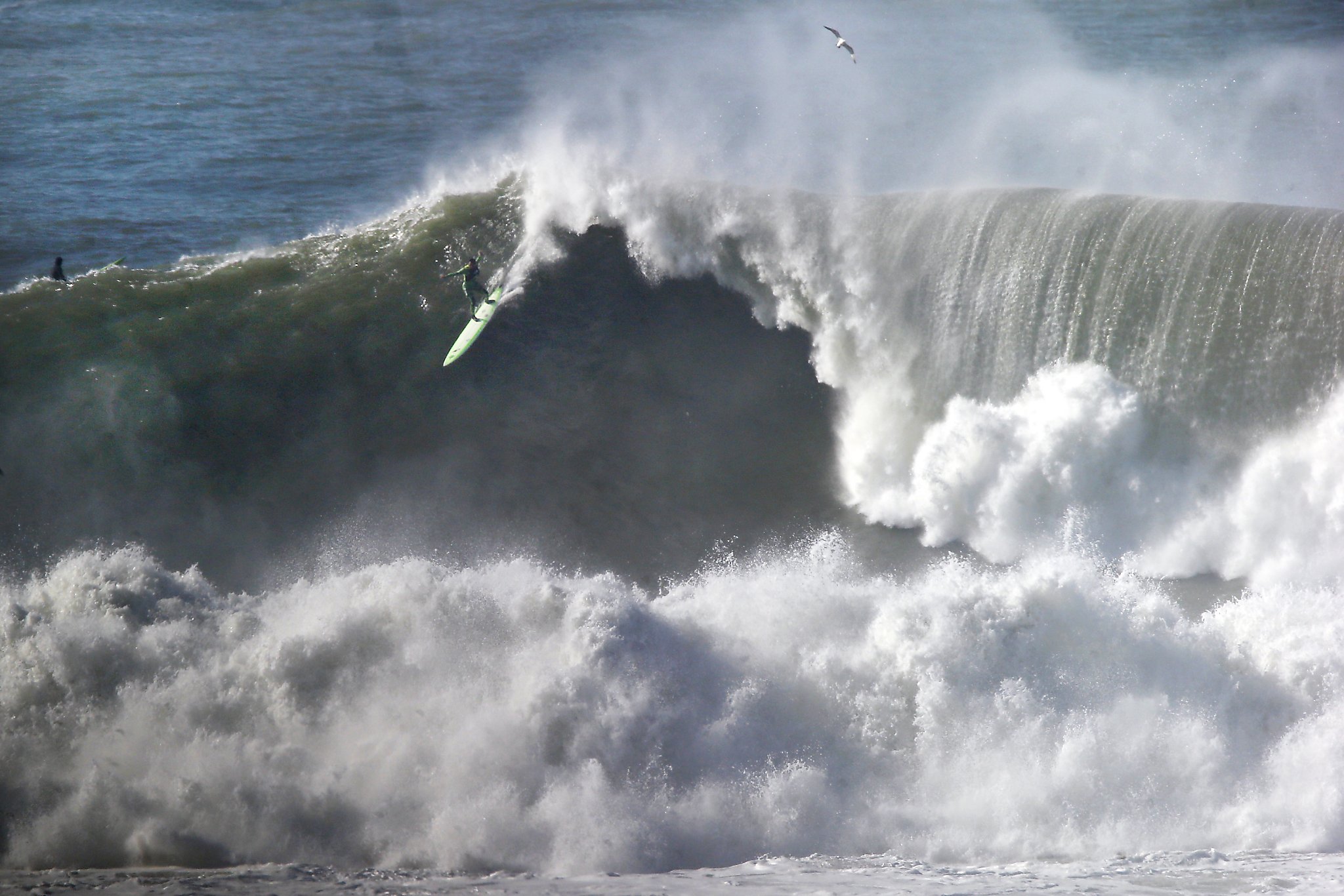 Monster 50foot waves hit Northern California, professional surfers