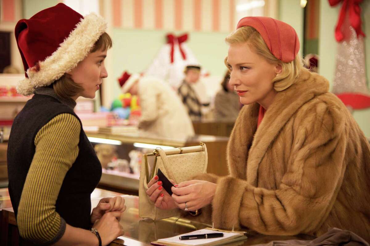 Rooney Mara and Cate Blanchett star in "Carol," a movie about love between two women in the 1950s.