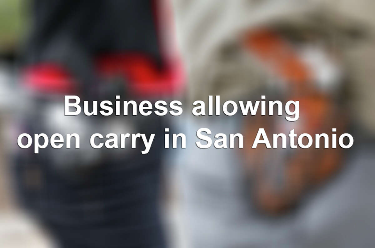 Every business in Texas must now decide whether it will allow customers to openly carry handguns on their premises, or bar them. Here are a few businesses that currently allow the practice. If your company or business allows open carry and want to be included on this list, please email cquinn@express-news.net.