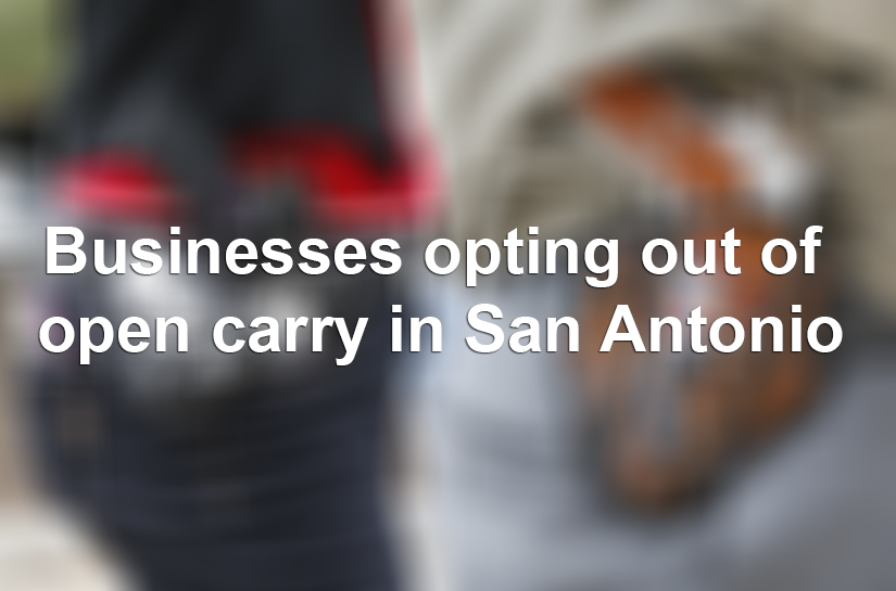 Businesses that do not allow open carry on their premises