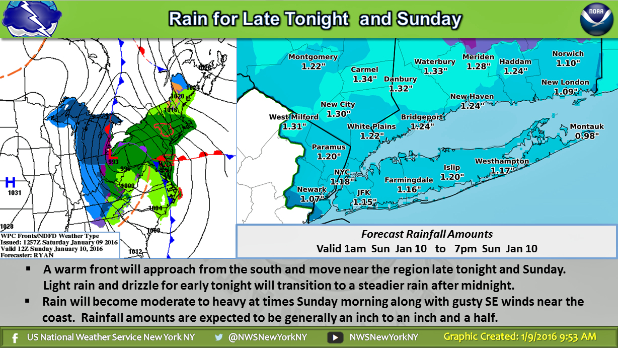 Coastal flood advisory and heavy rain