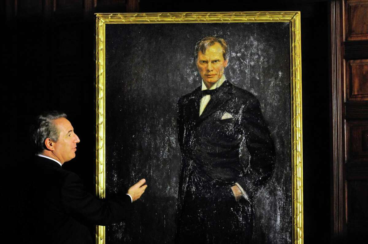 Standing in front of a portrait of the 39th Govornor of New York William Sulzer Wednesday, Nov.9, 2011, at the Capitol in Albany, N.Y. ( Michael P. Farrell/Times Union archive)