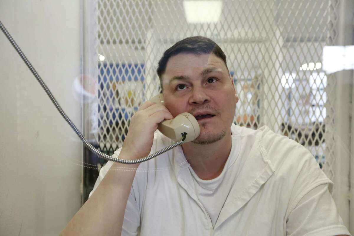 Richard Masterson convicted of capital murder in the strangling of a female impersonator is interviewed at the Polunksy Unit Death Row Wednesday, Jan. 6, 2016, in Livingston, Tx. 