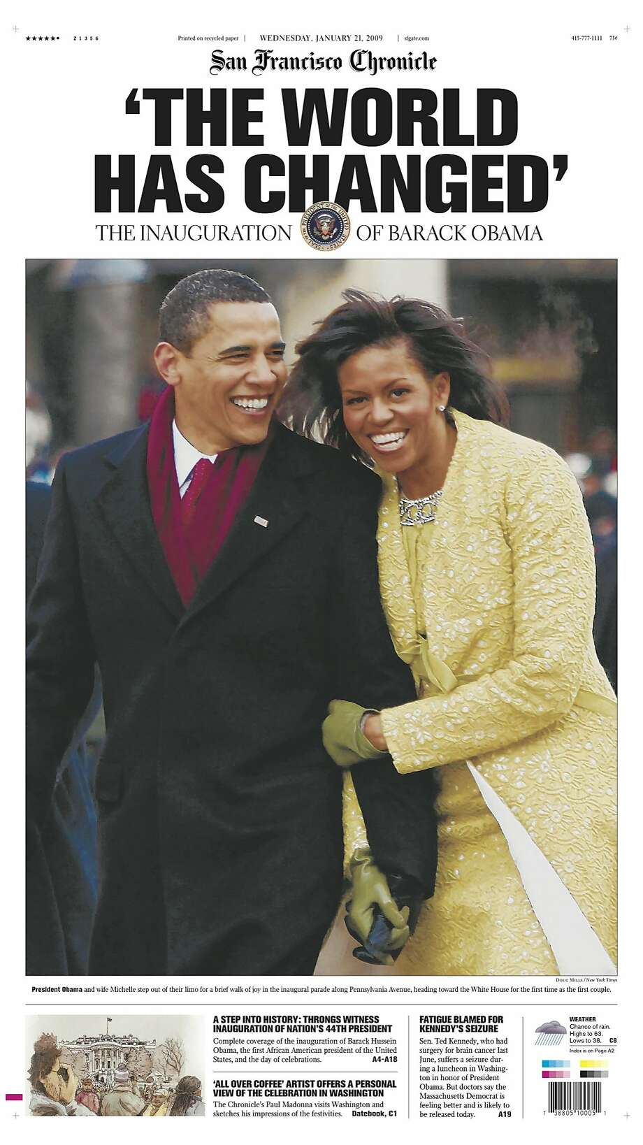 Jan 21 2009 President Barack Obama New York Post