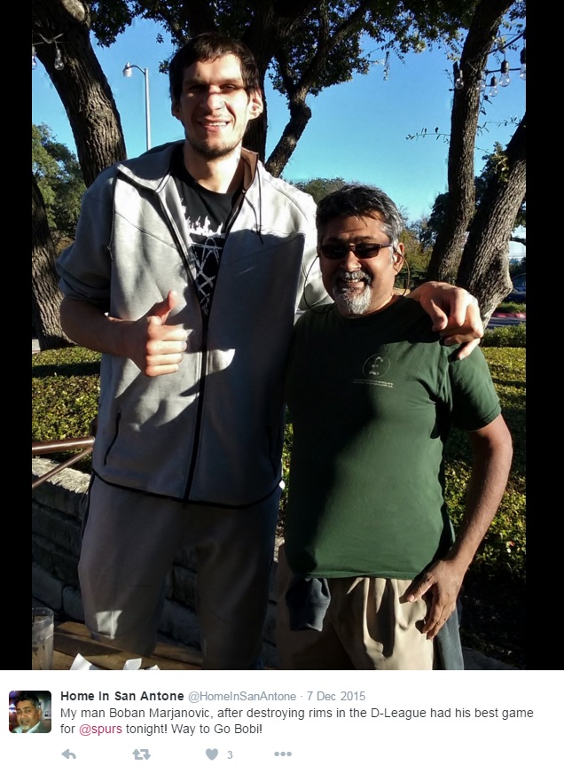 Photos: Spurs' Boban Marjanovic's humongous hands are the size of