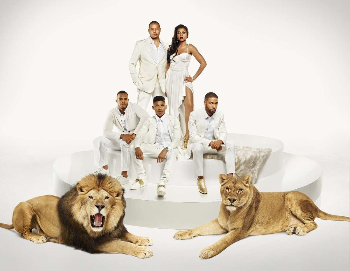 Fox hit 'Empire' welcomes great guest stars this spring, including Eva Longoria. Cast Pictured L-R: (Bottom Row) Trai Byers as Andre Lyon, Bryshere Gray as Hakeem Lyon and Jussie Smollett as Jamal Lyon (Top Row) Terrence Howard as Lucious Lyon and Taraji P. Henson as Cookie Lyon. ©2015 Fox Broadcasting Co. Cr: James Dimmock/FOX.