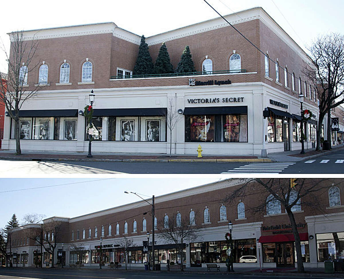 The downtown building that houses the Fairfield Un iversity Bookstore, Victoria's Secret and other retail outlets is among the local properties owned by Kleban Properties, which has announced plans to try to acquire the General Electric headquarters campus.