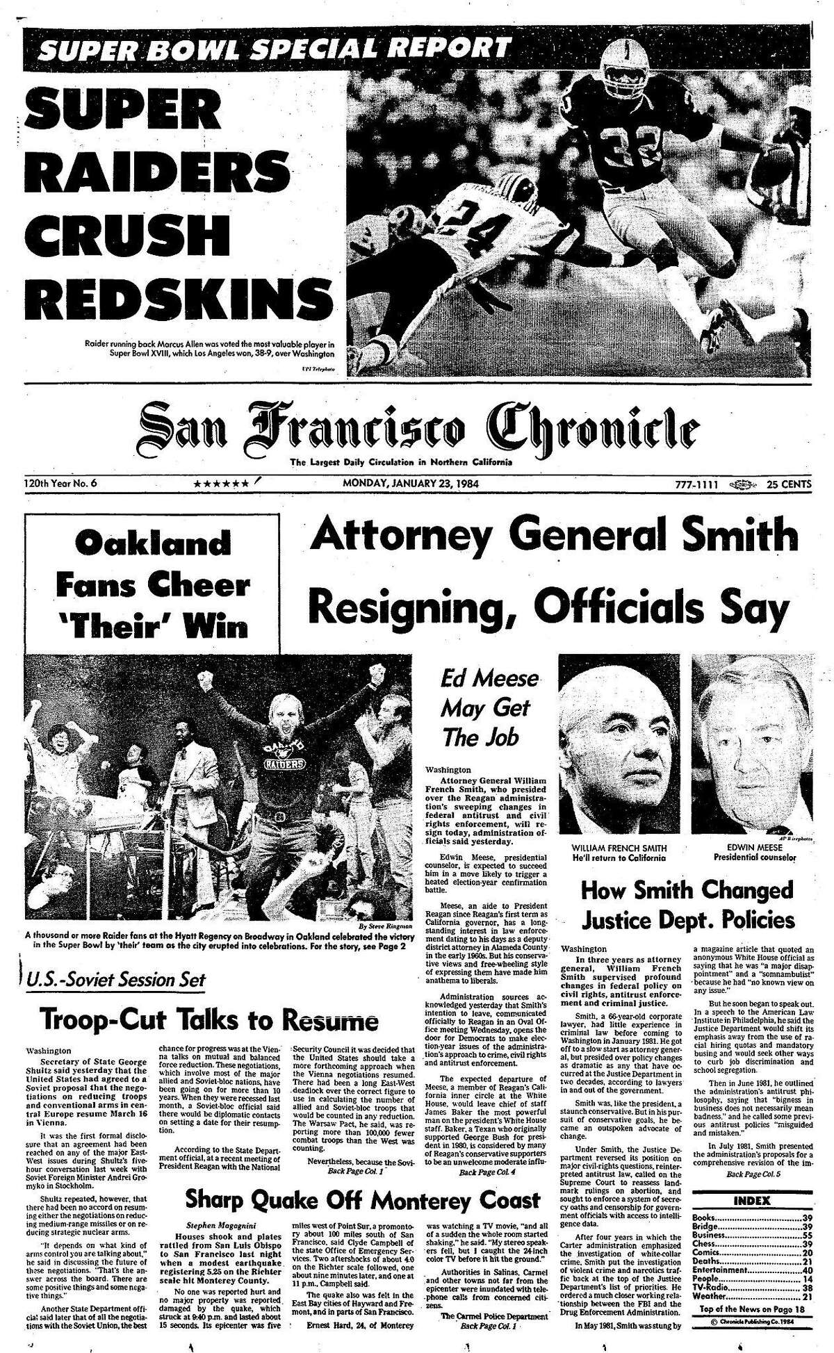 Chronicle Covers: Raiders won the Super Bowl, but Oakland didn't