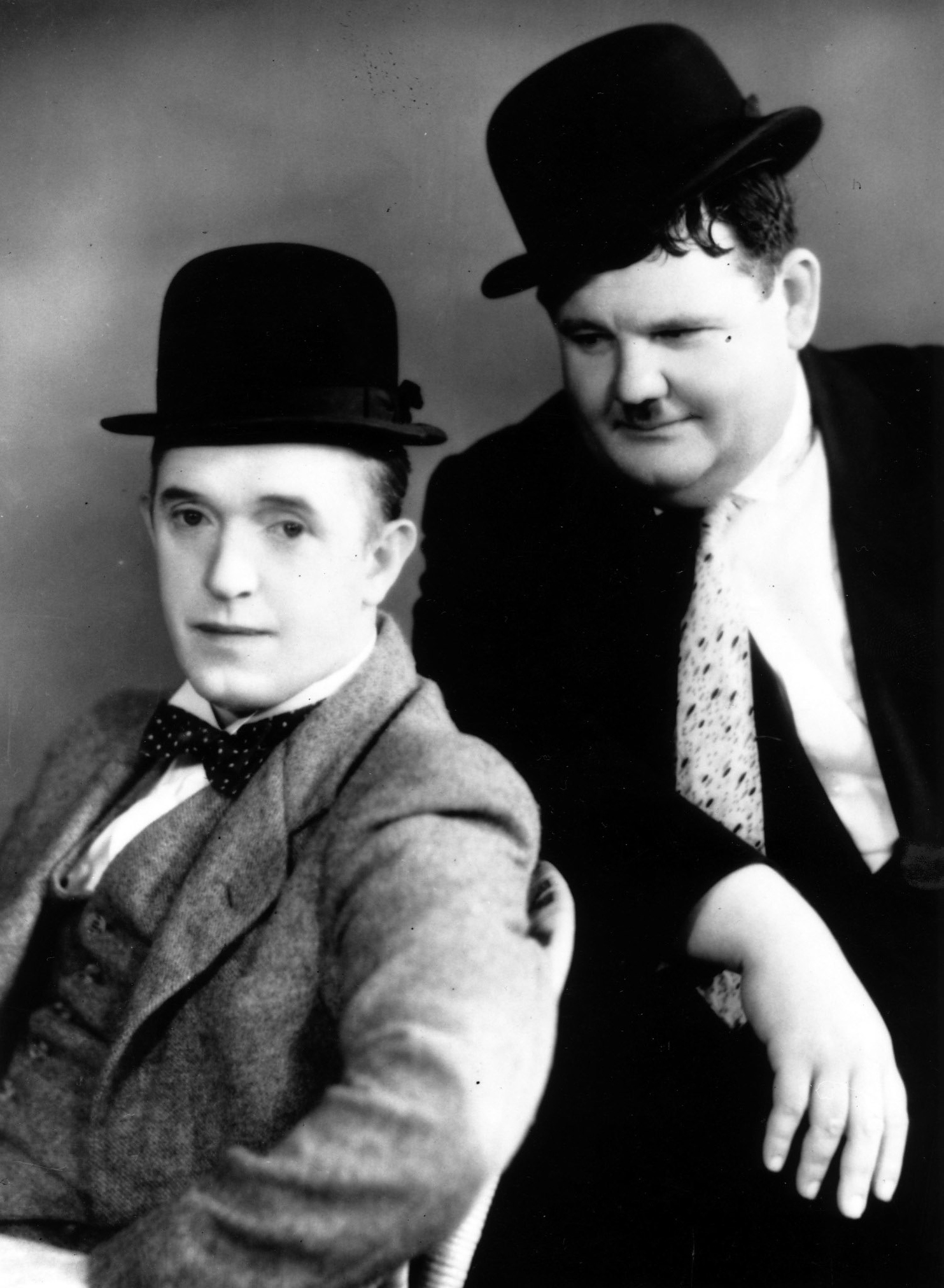 Stan Laurel, born Arthur Stanley Jefferson and Oliver Hardy, photographed in 1925.