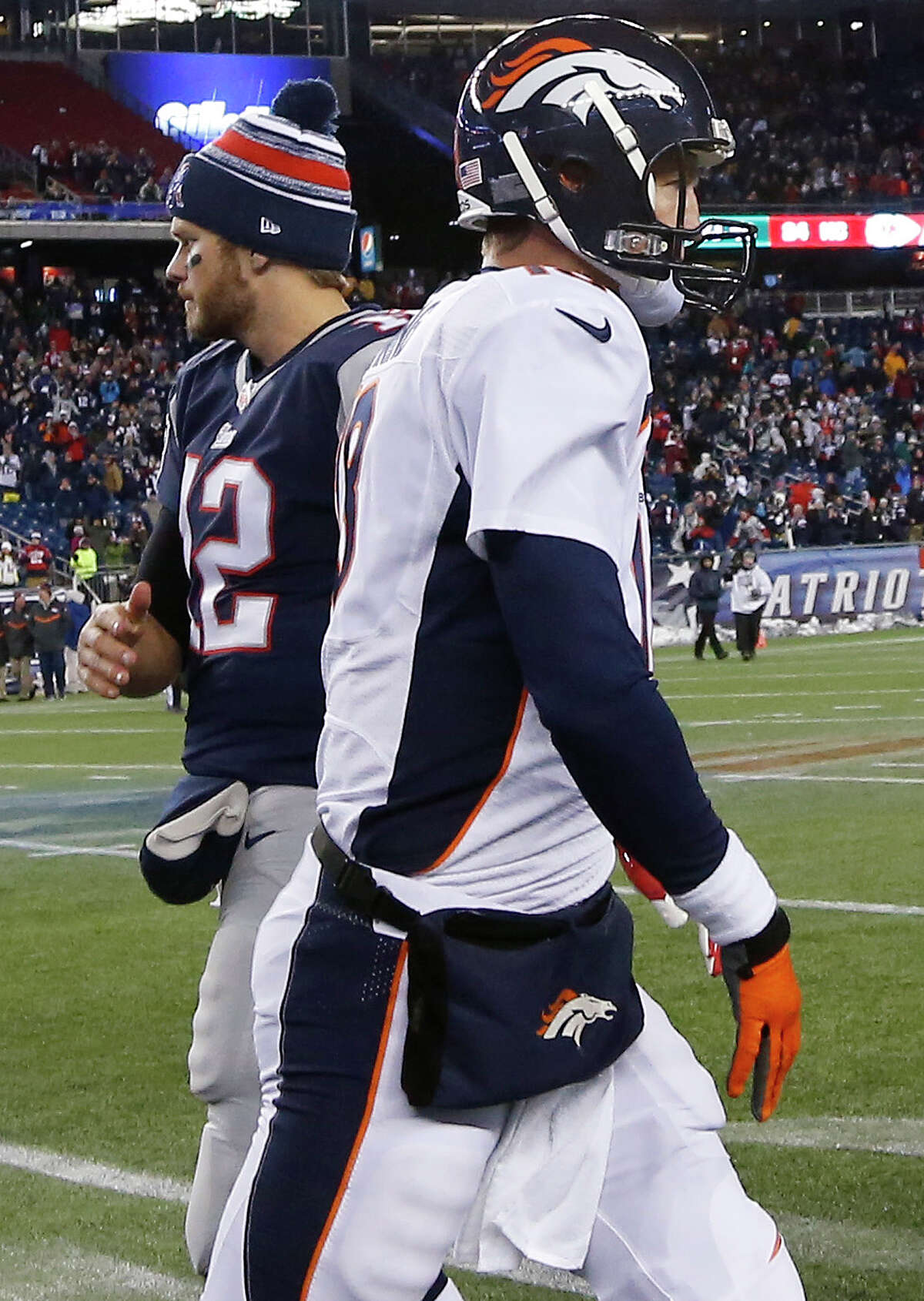 Peyton Manning & Tom Brady Denver Broncos New England