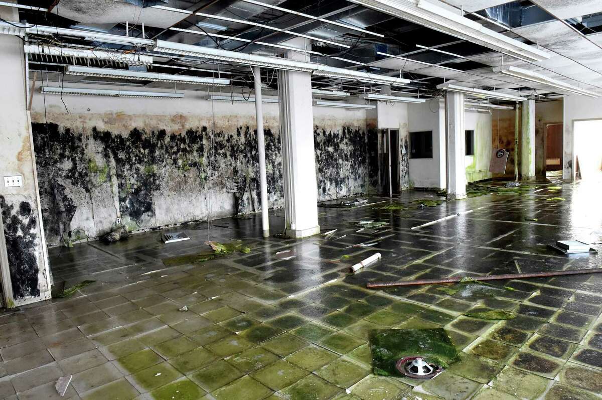 Interior room with waterlogged floor in the former Beech-Nut plant on Tuesday, Jan. 19, 2016, in Canajoharie, N.Y. (Cindy Schultz / Times Union)