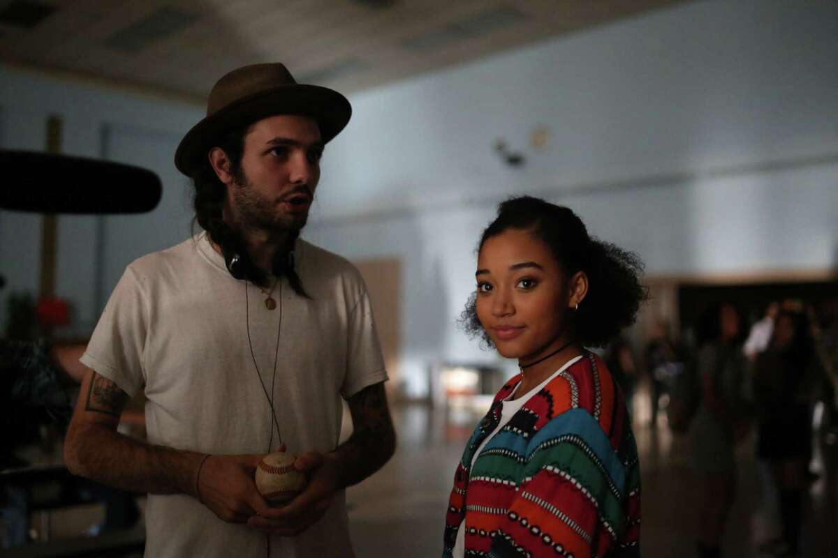 Director Miles Joris-Peyrafitte with Amandla Stenberg, a cast member of "As You Are." (Photo courtesy Youth FX)