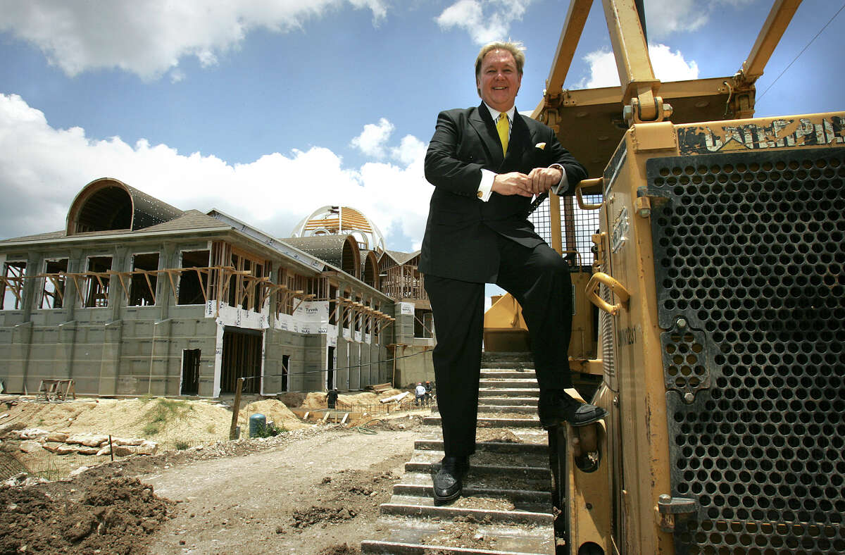 Dick Tips, Mission Park Funeral Home chairman and CEO, at the construction site of Mission Park Stone Oak Funeral Home in 2006.