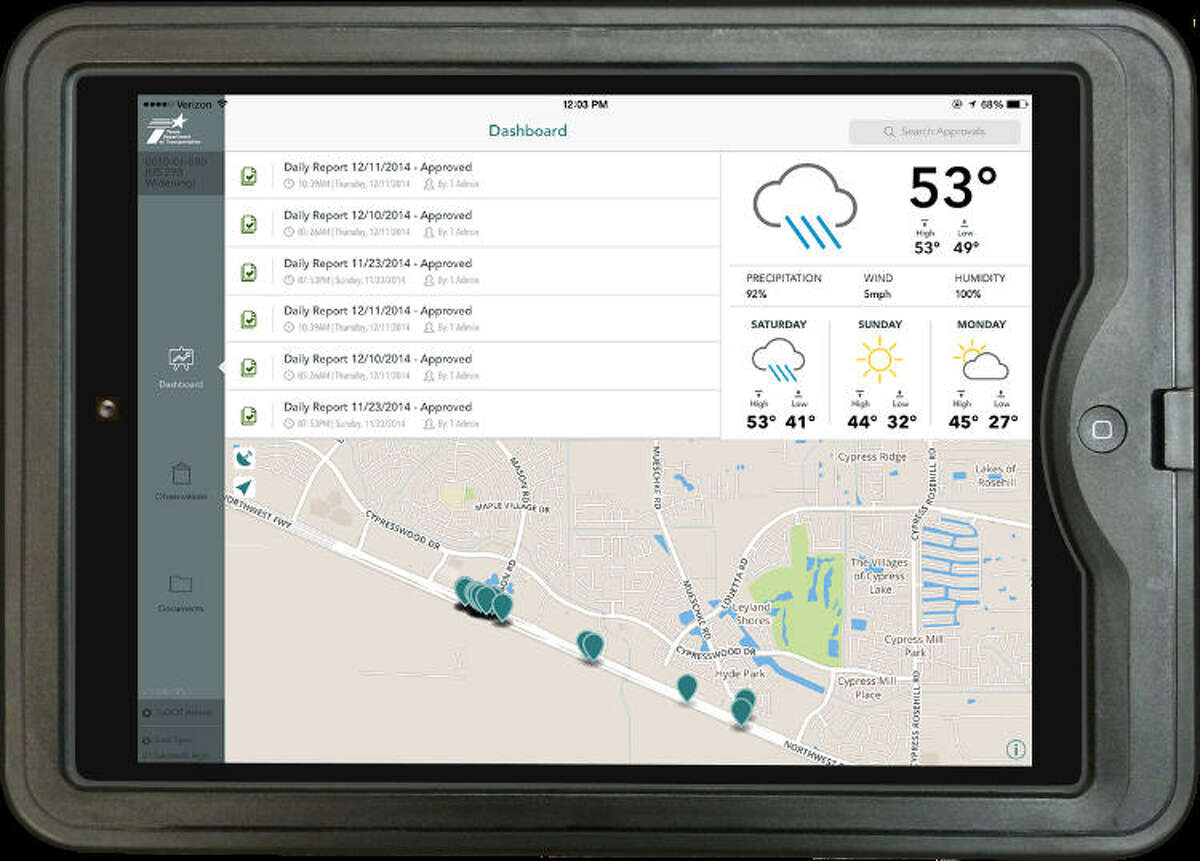 HeadLight, a program tailored to transportation project inspectors, allows workers to review daily reports, locations inspected and weather information remotely via a tablet computer.
