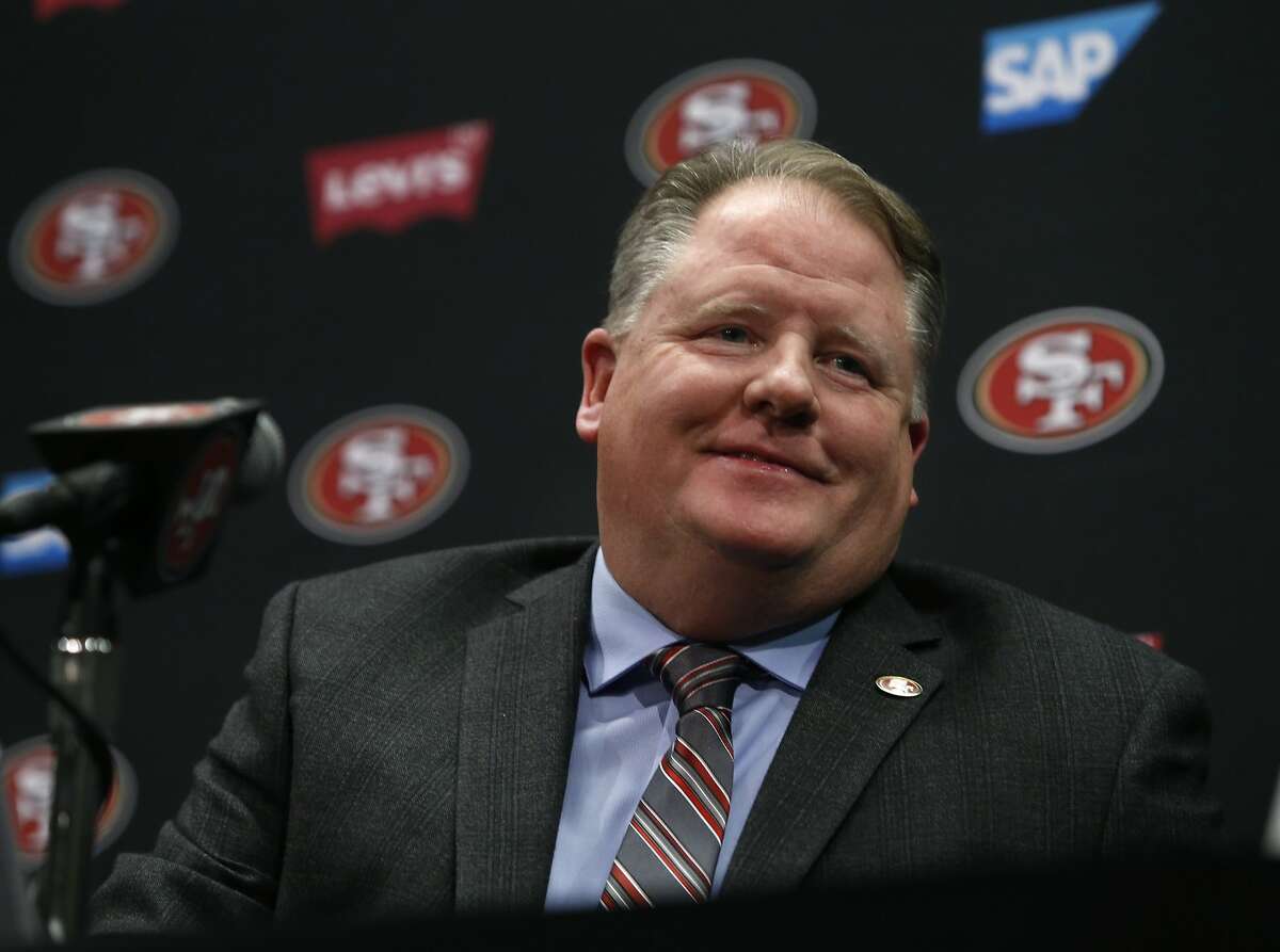 Chip Kelly is introduced as the new head coach of the San Francisco 49ers at a news conference at Levi's Stadium in Santa Clara, Calif. on Wednesday, Jan. 20, 2016.