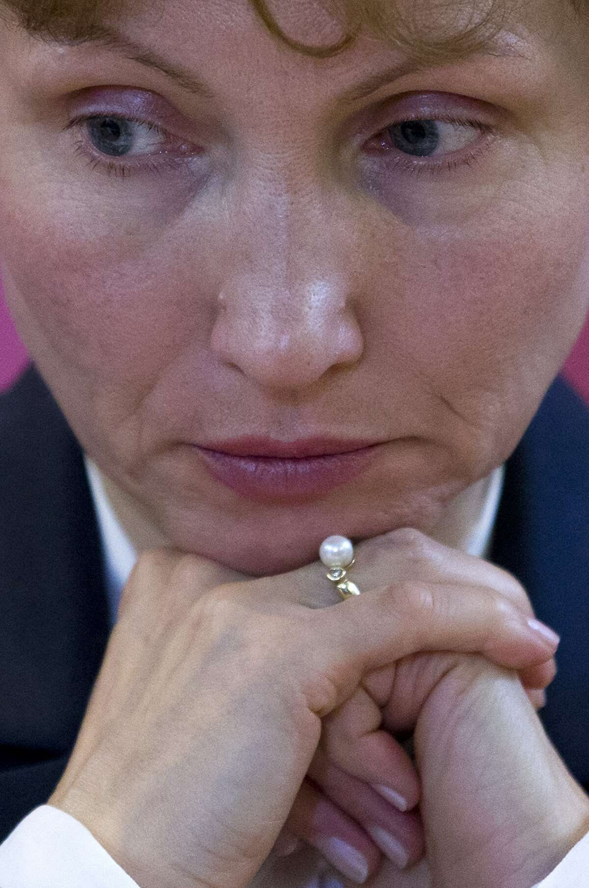 Marina Litvinenko, widow of ex-Russian spy Alexander Litvinenko takes part in a press conference in London on Janurary 21, 2016 following the publication of the public inquiry into the death of her husband. Russian President Vladimir Putin "probably approved" the radiation poisoning of former KGB agent Alexander Litvinenko in London, a British judge said at the conclusion of a public inquiry into his agonising death. Litvinenko was allegedly poisoned at a hotel by a cup of tea laced with polonium-210 -- an extremely expensive radioactive isotope only available in closed nuclear facilities -- in a sequence of events which could have come from a Cold War thriller. AFP PHOTO / JUSTIN TALLISJUSTIN TALLIS/AFP/Getty Images