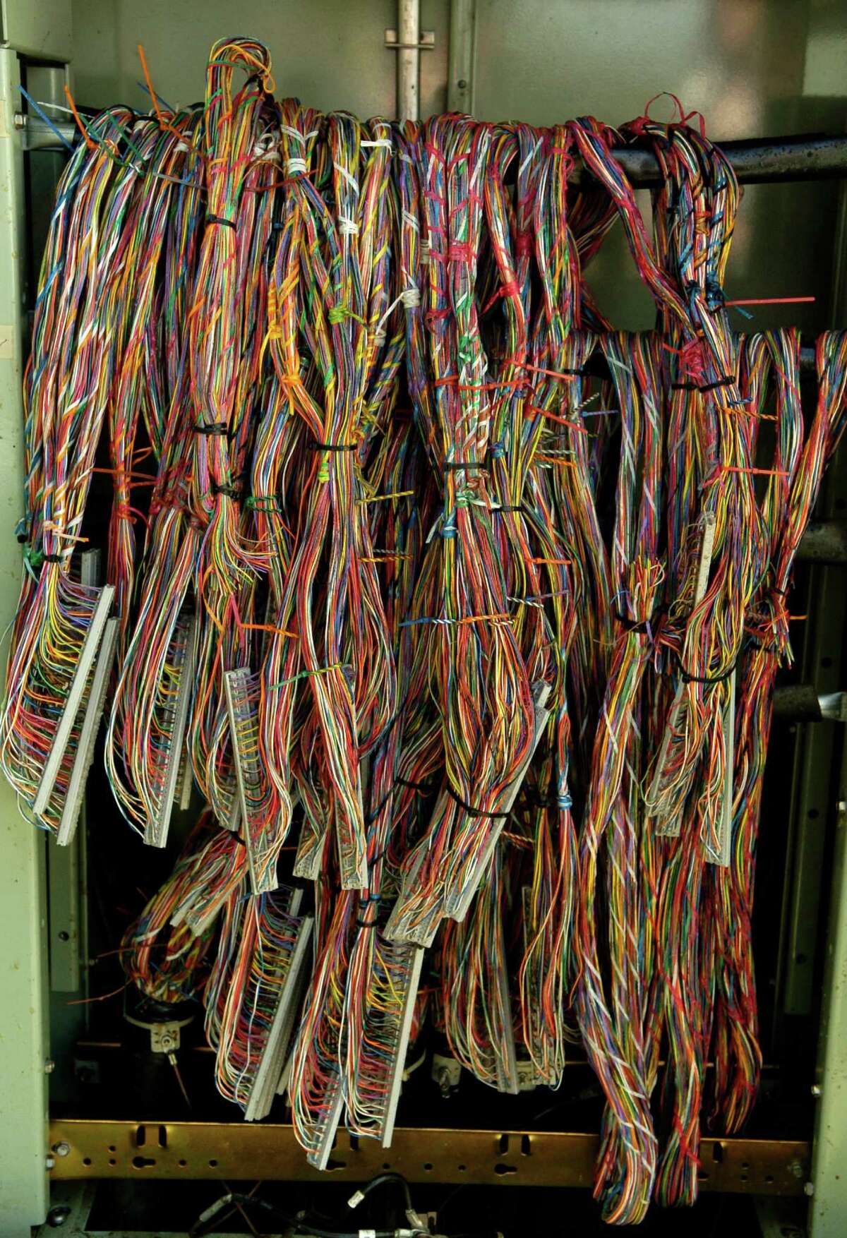 A residential neighborhood in northern Colorado Springs shows newly installed infrastructure that support fiber to the node investment. The box contains the fiber connections to the neighborhood, electronics that light the fiber, and the power source. Kathryn Scott Osler, The Denver Post (Photo By Kathryn Scott Osler/The Denver Post via Getty Images)
