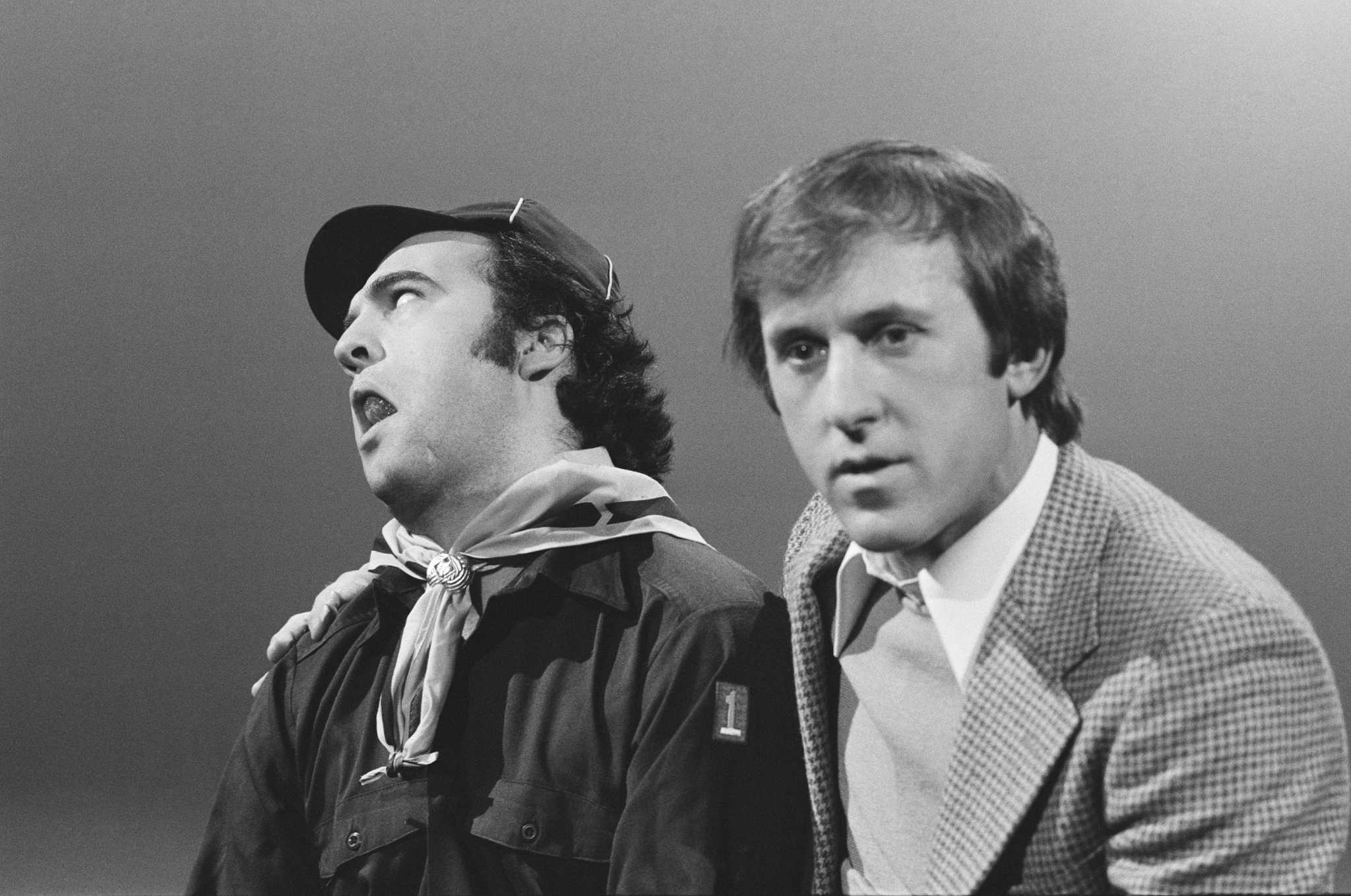 Baseball In Pics - Billy Crystal as Billy, Bob Uecker as father during  'Little League Trade' skit, October 13, 1984. Photo by Reggie  Lewis-NBC-NBCU Photo Bank